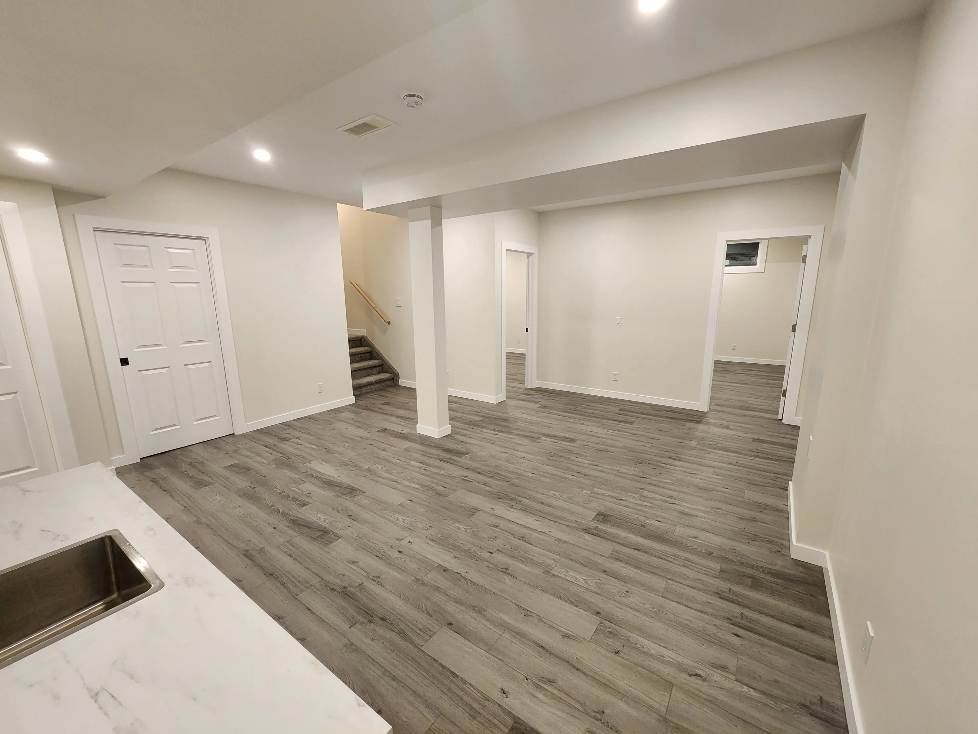 Finished basement renovation project by BNA HOME